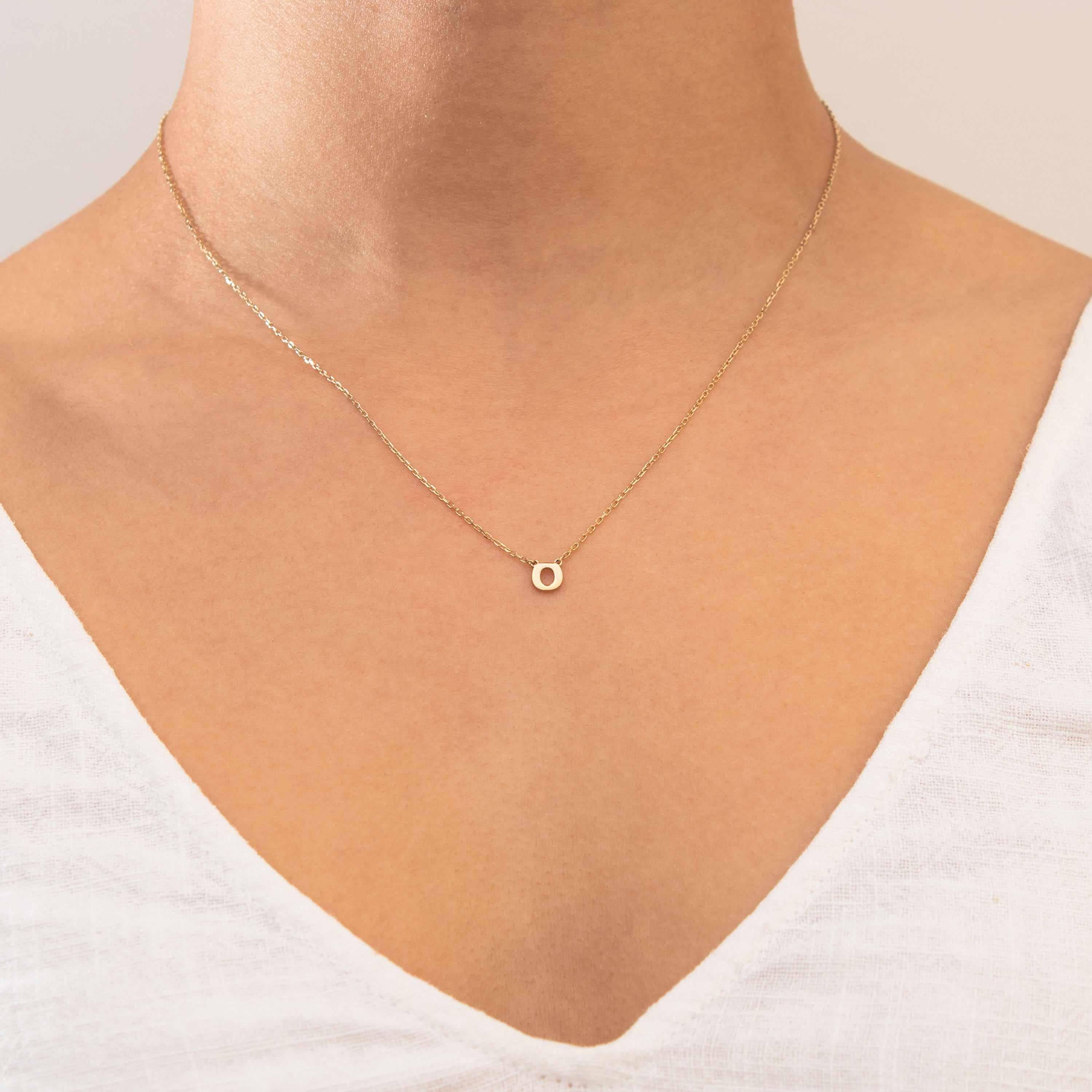 Plain Initial pendant necklace - Image 20