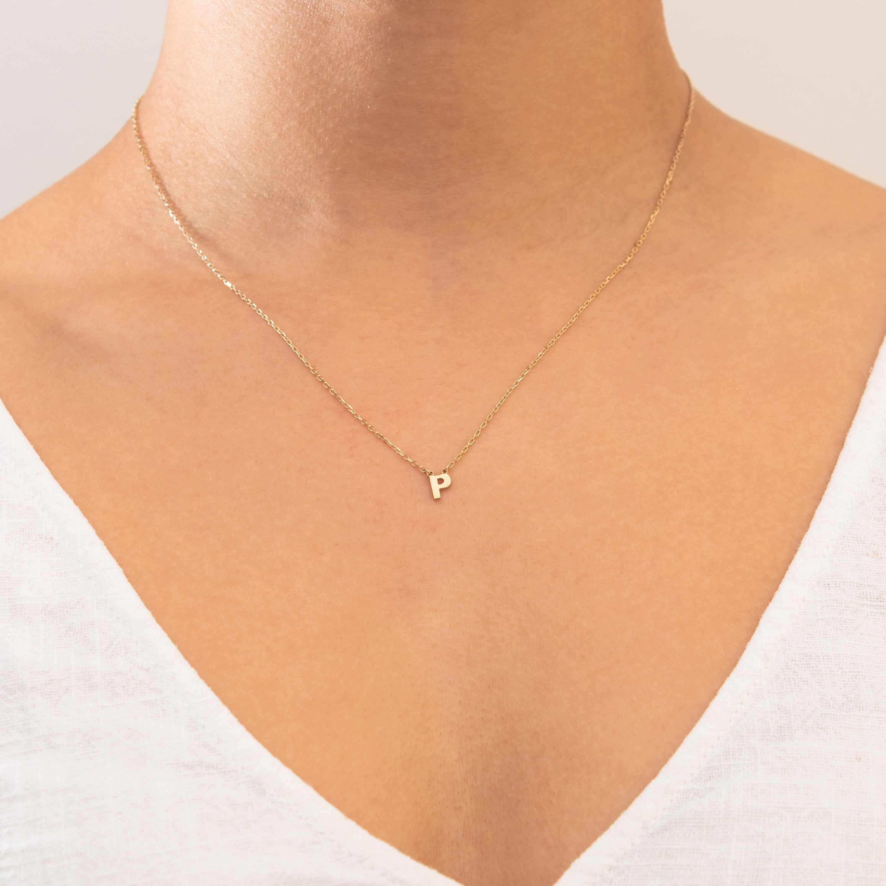 Plain Initial pendant necklace - Image 21
