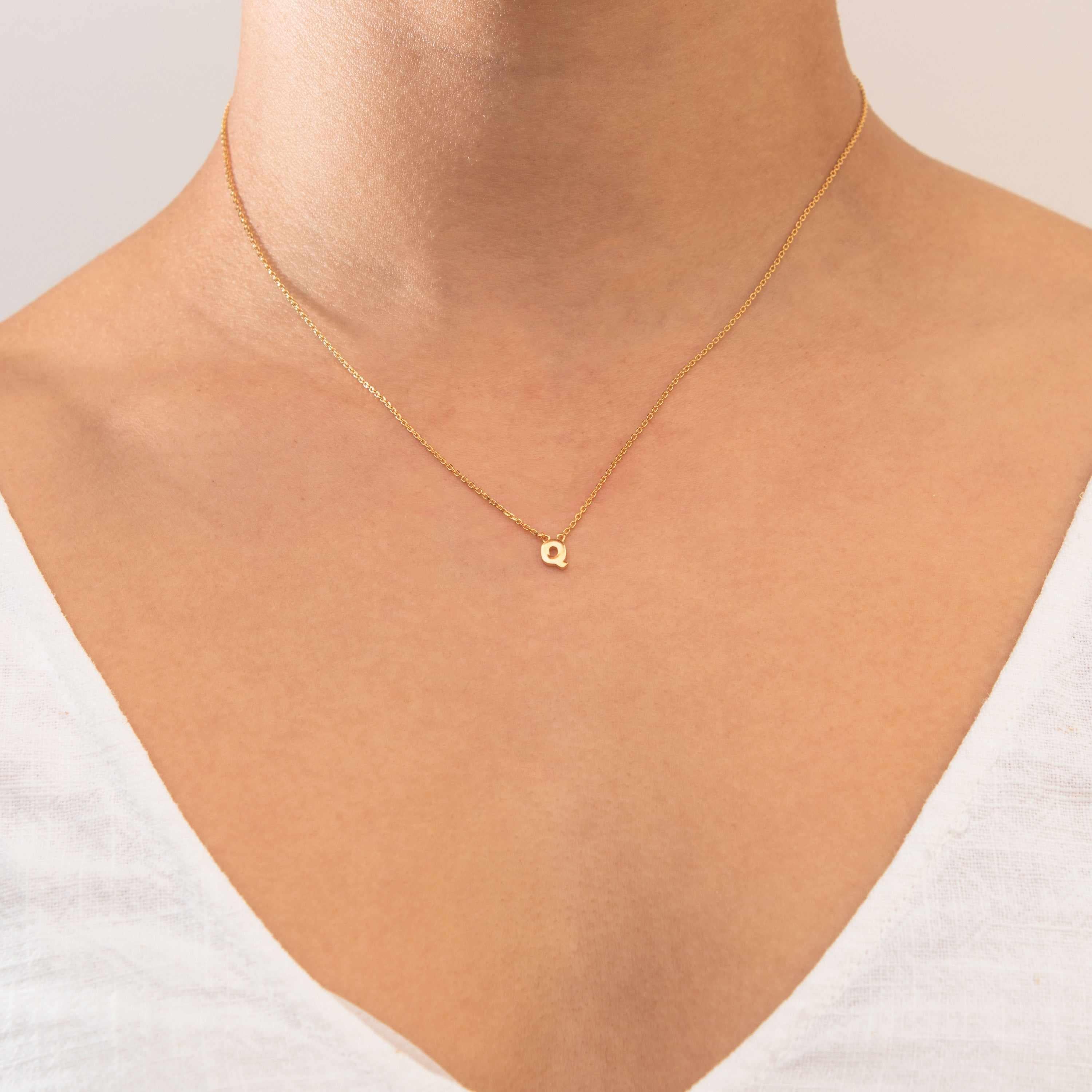 Plain Initial pendant necklace - Image 22