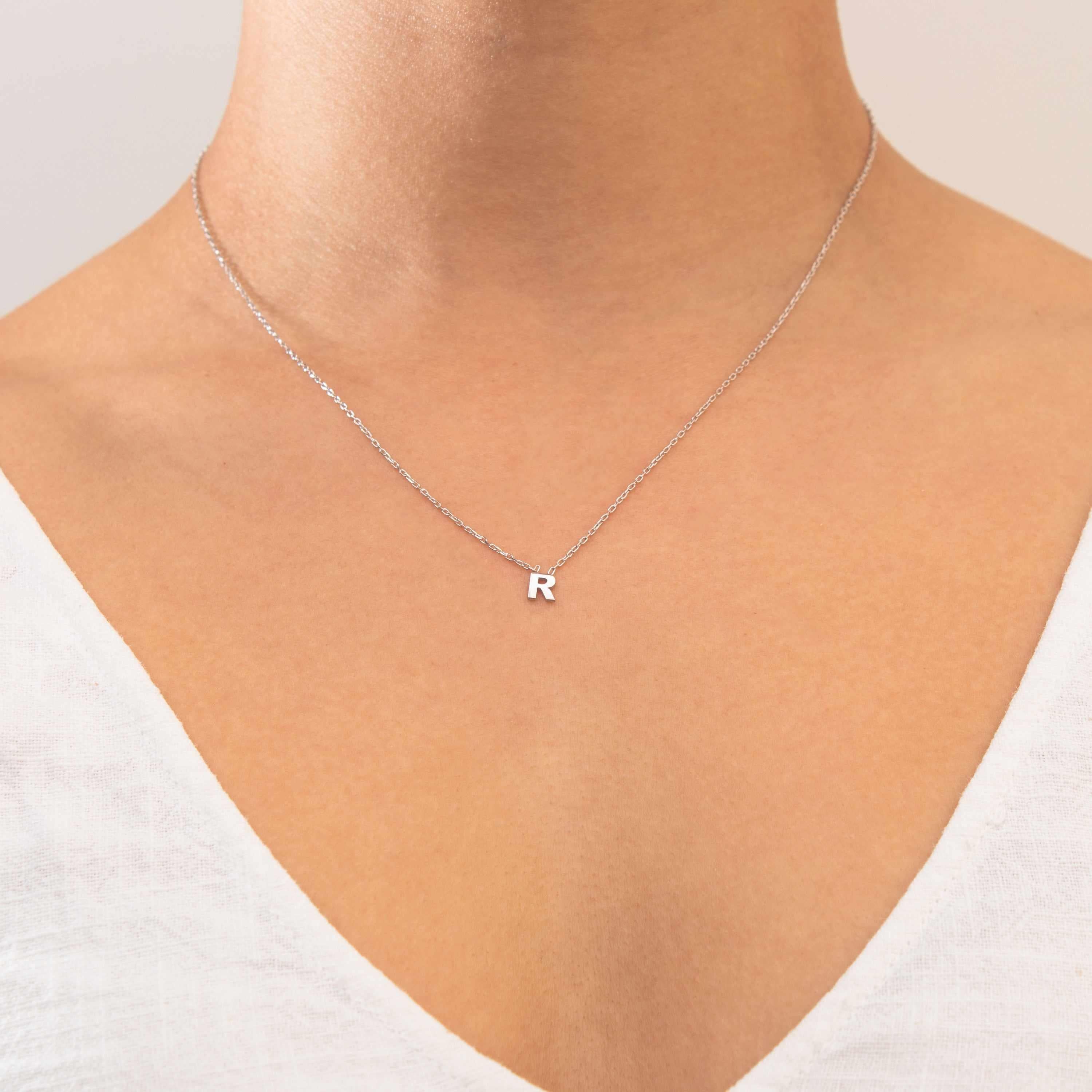 Plain Initial pendant necklace - Image 23