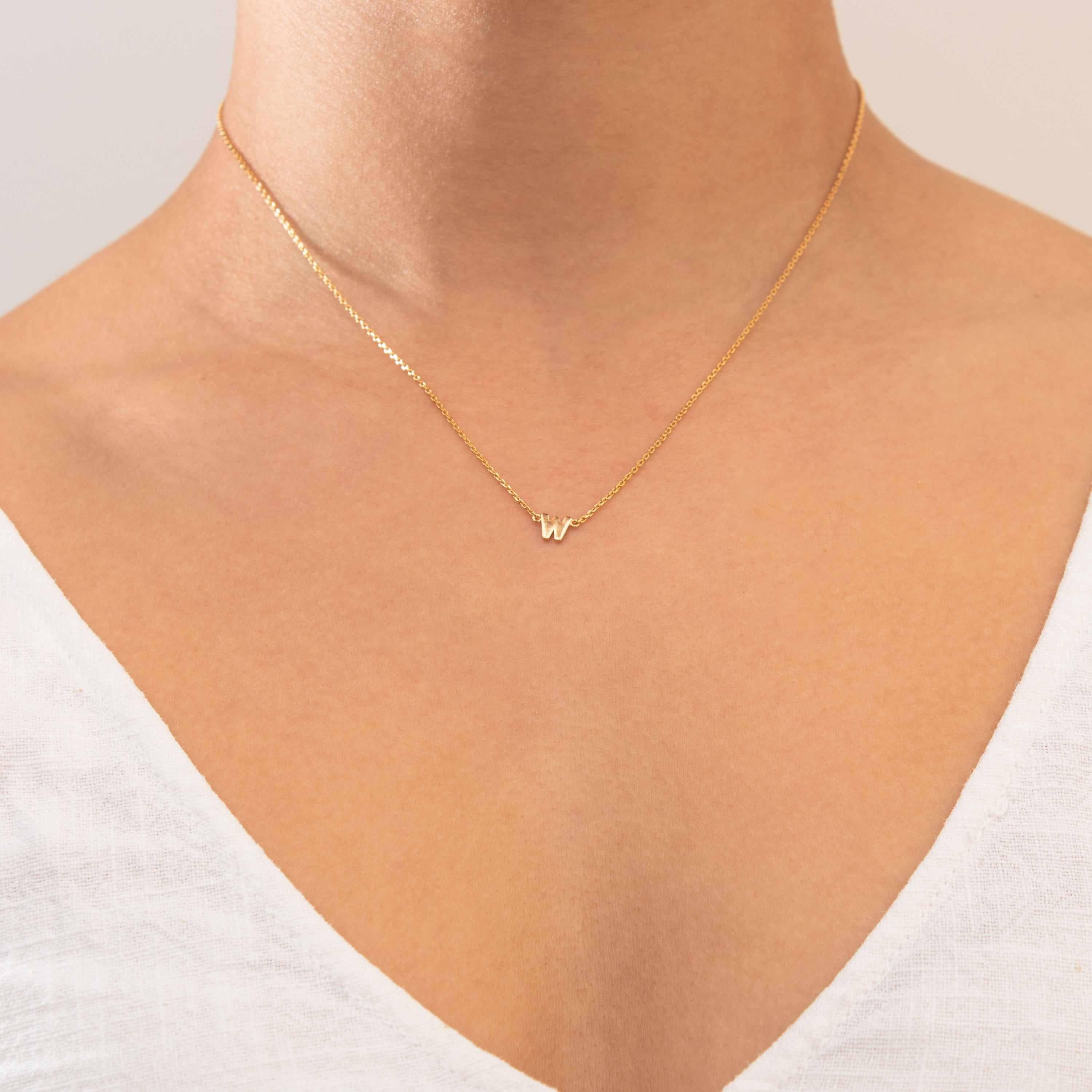 Plain Initial pendant necklace - Image 27