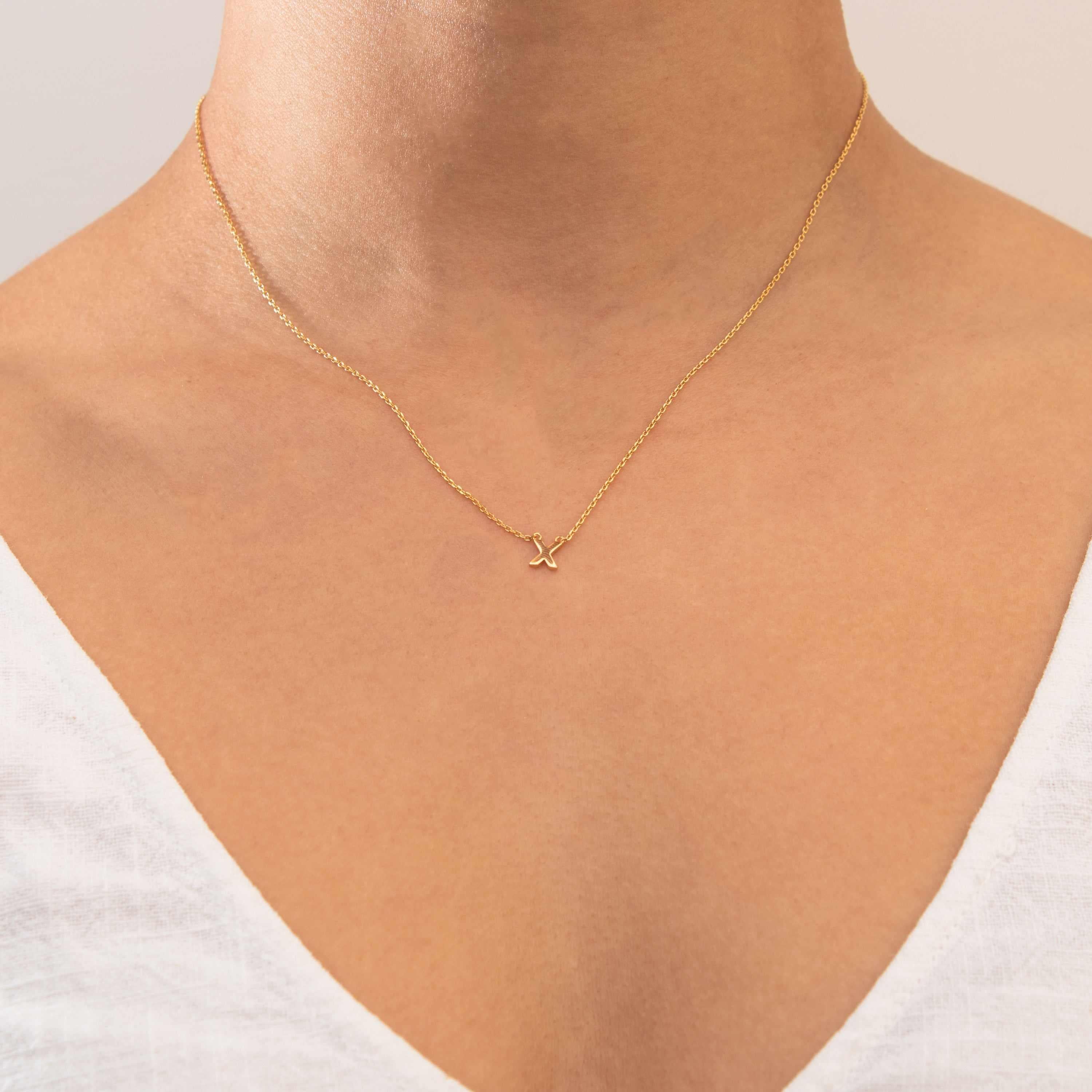 Plain Initial pendant necklace - Image 28