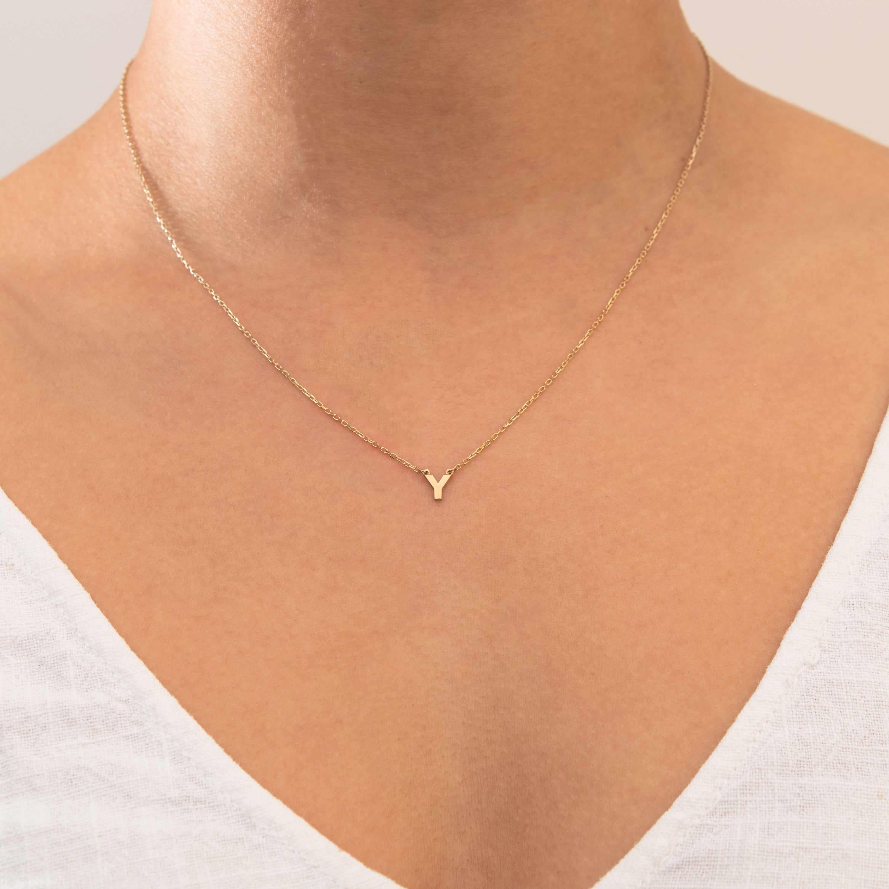 Plain Initial pendant necklace - Image 29