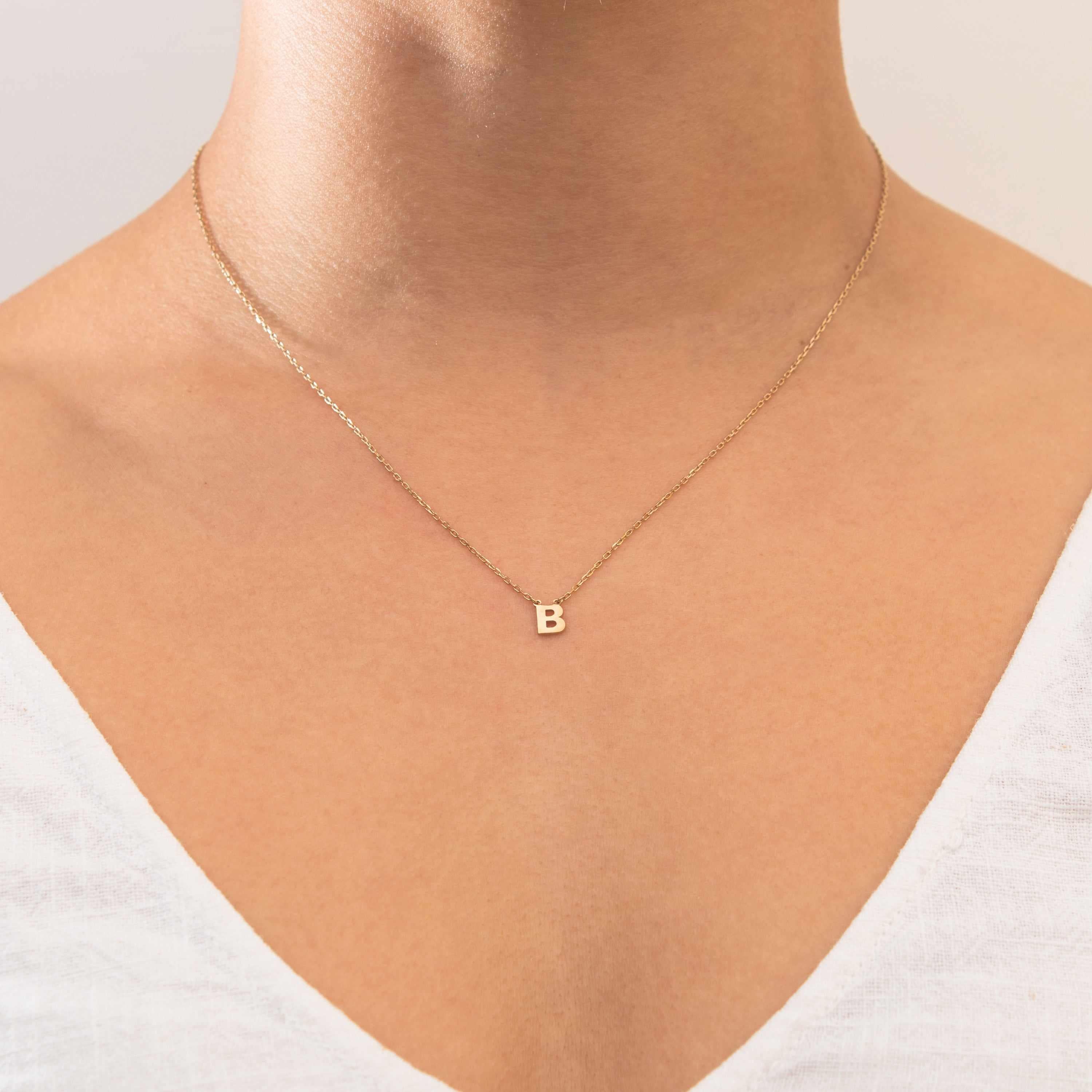 Plain Initial pendant necklace - Image 7