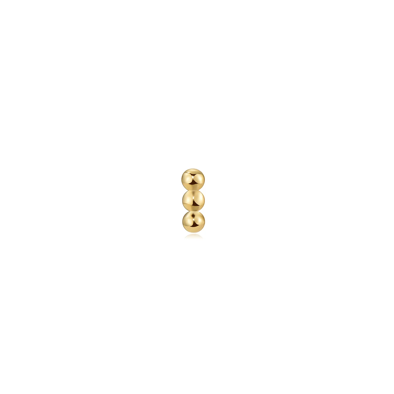 Prague Bubble Bar Labret Earring – 14K Solid Gold Flat Back - Image 3