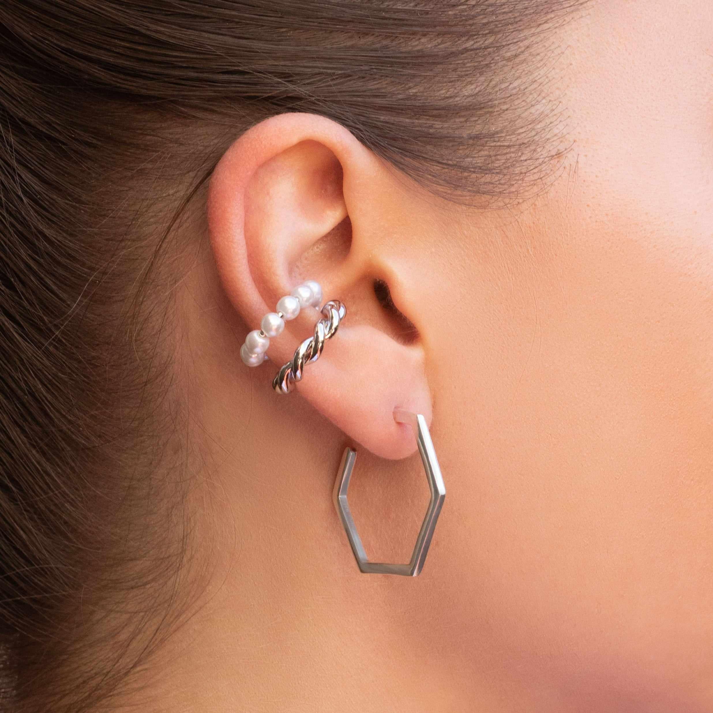 Rita hexagon hoops - Image 2