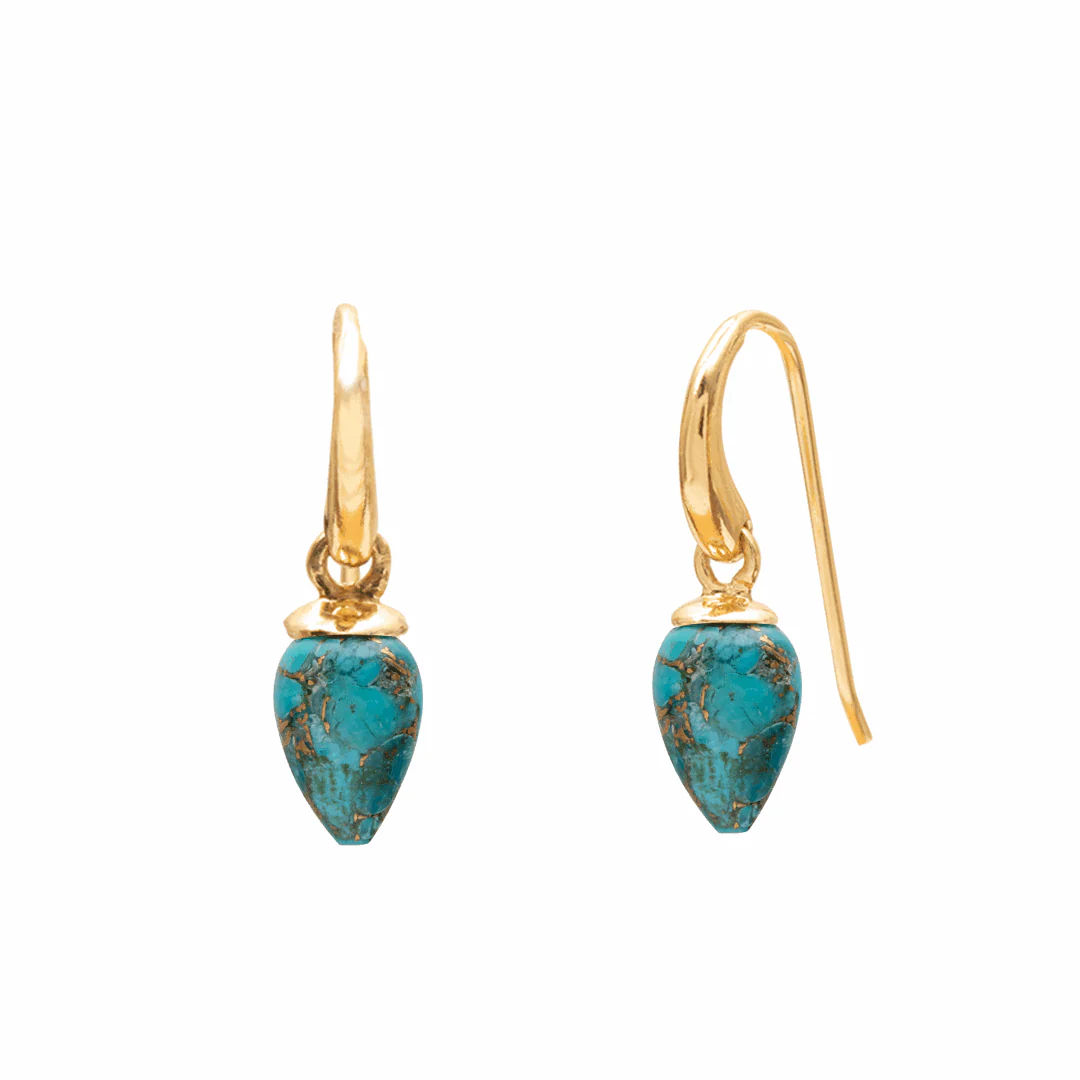 Selas tear drop semi-precious stone earrings - Image 4