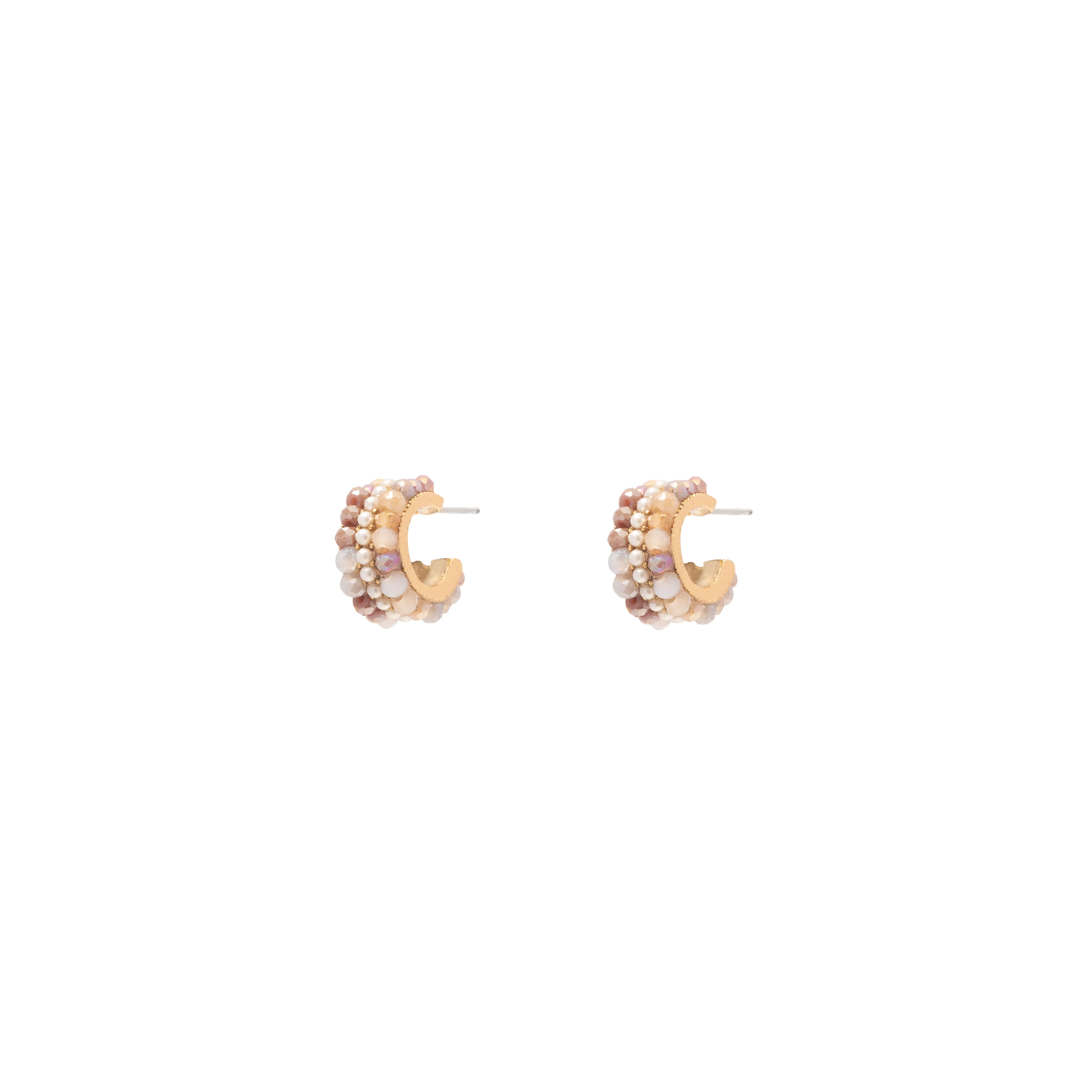 Sion crystal & pearl hoops - Image 3