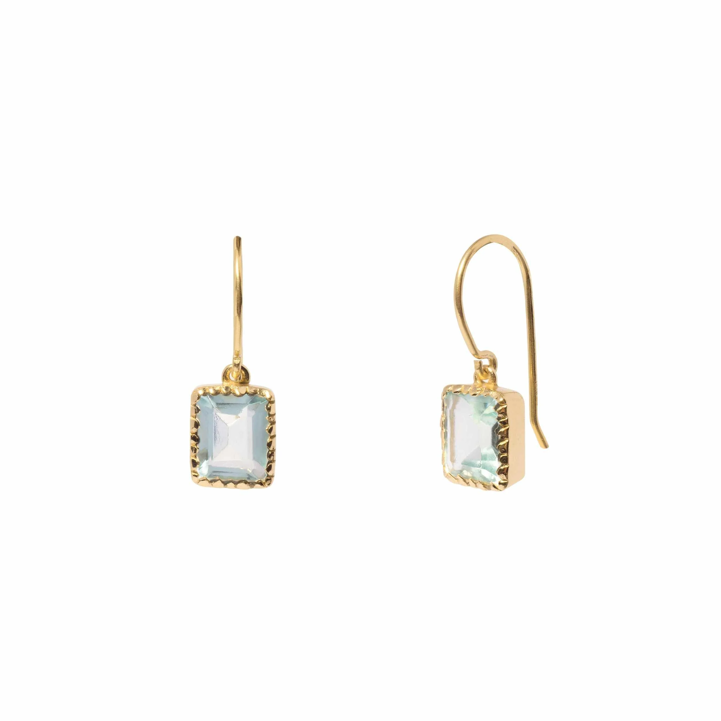 Pravo rectangle drop semi-precious earrings - Image 4