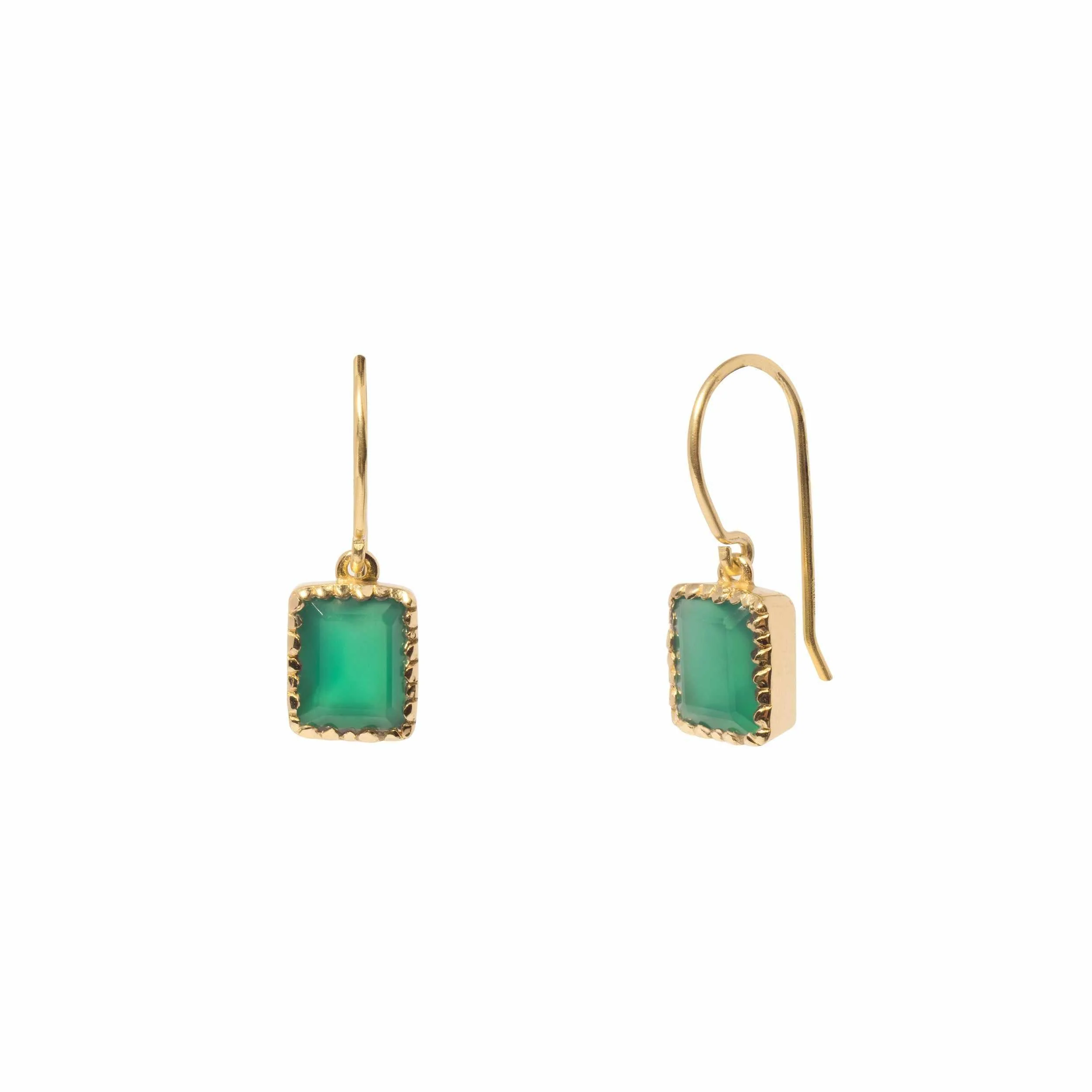 Pravo rectangle drop semi-precious earrings - Image 6