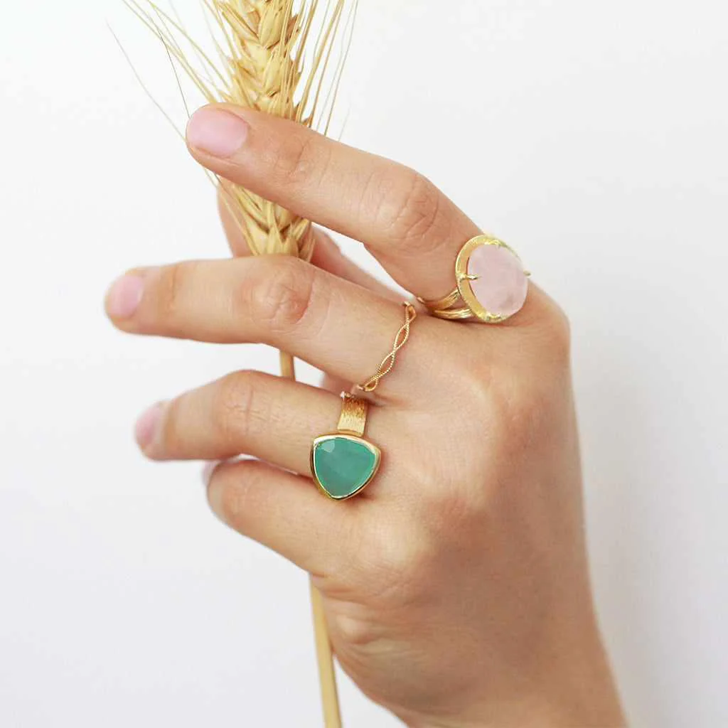 Sully semi-precious 2 micron gold ring - Image 2