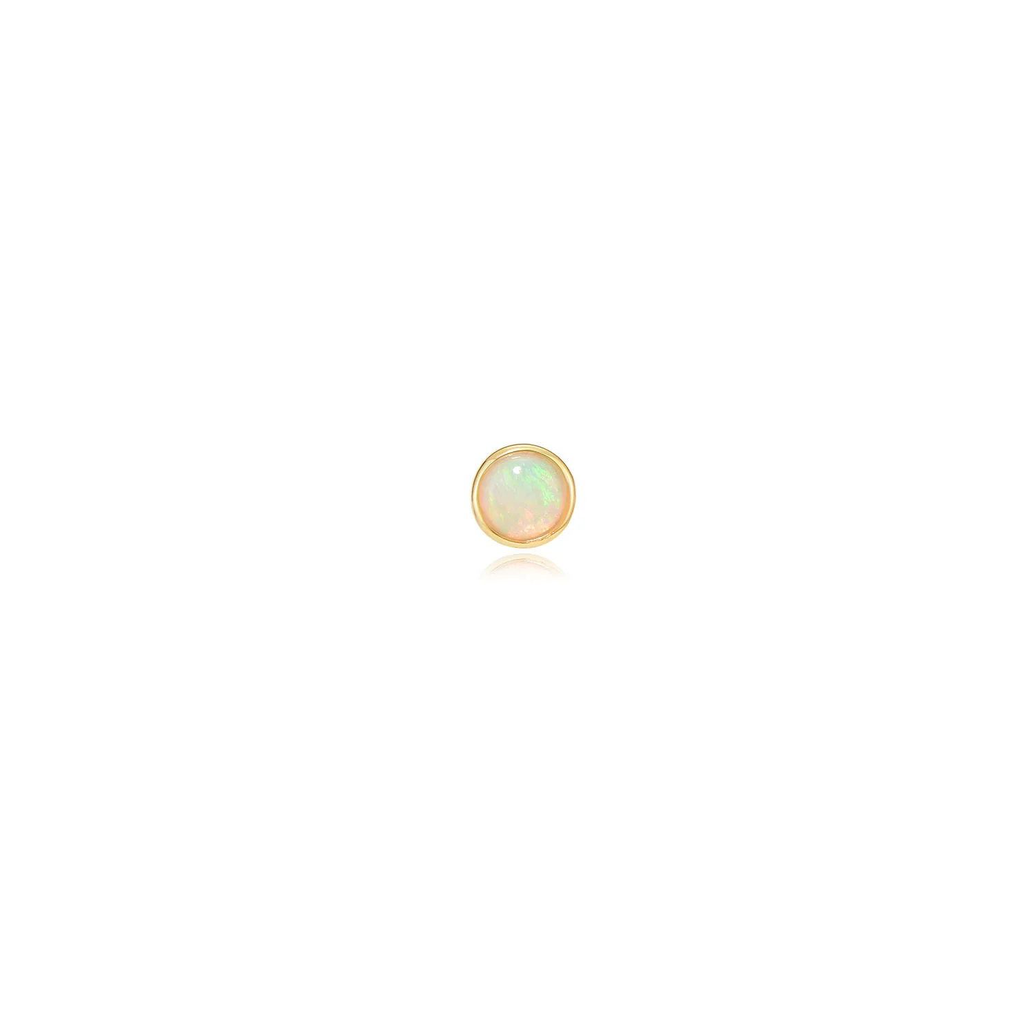 Sydney Australian opal 14k gold labret earring - Image 3