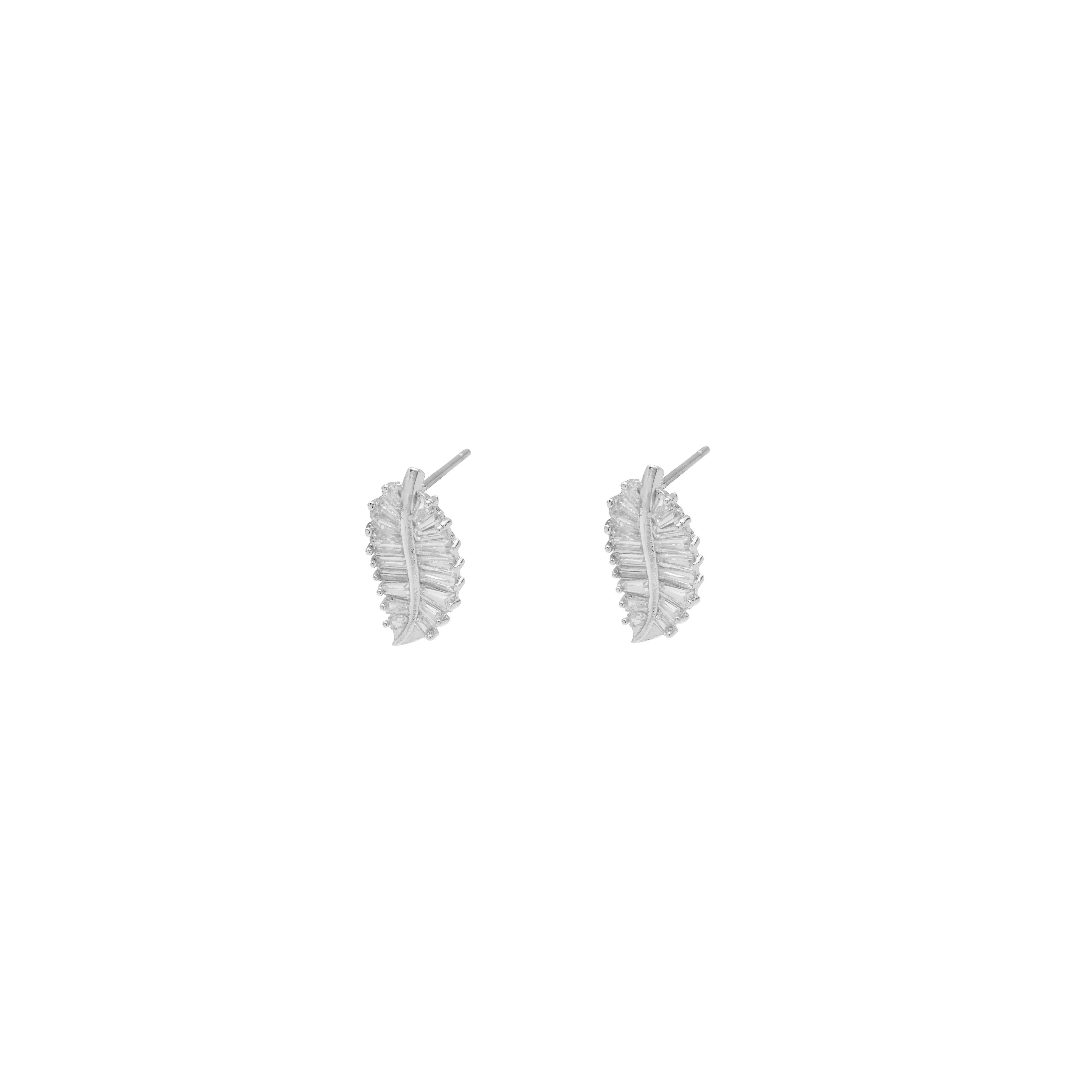 Tamar leaf crystal studs - Image 2