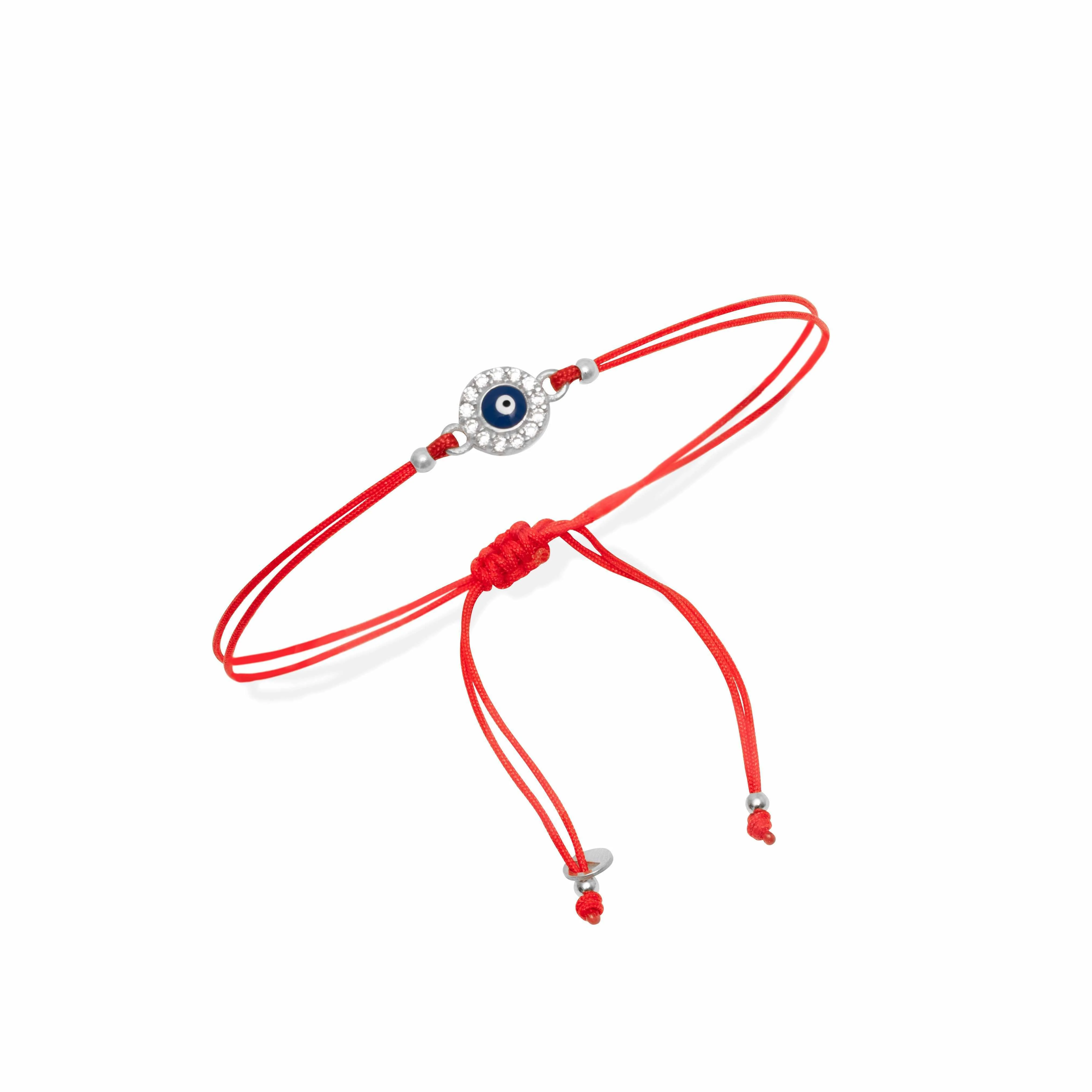 Lopa evil eye round crystal thread bracelet - Image 4