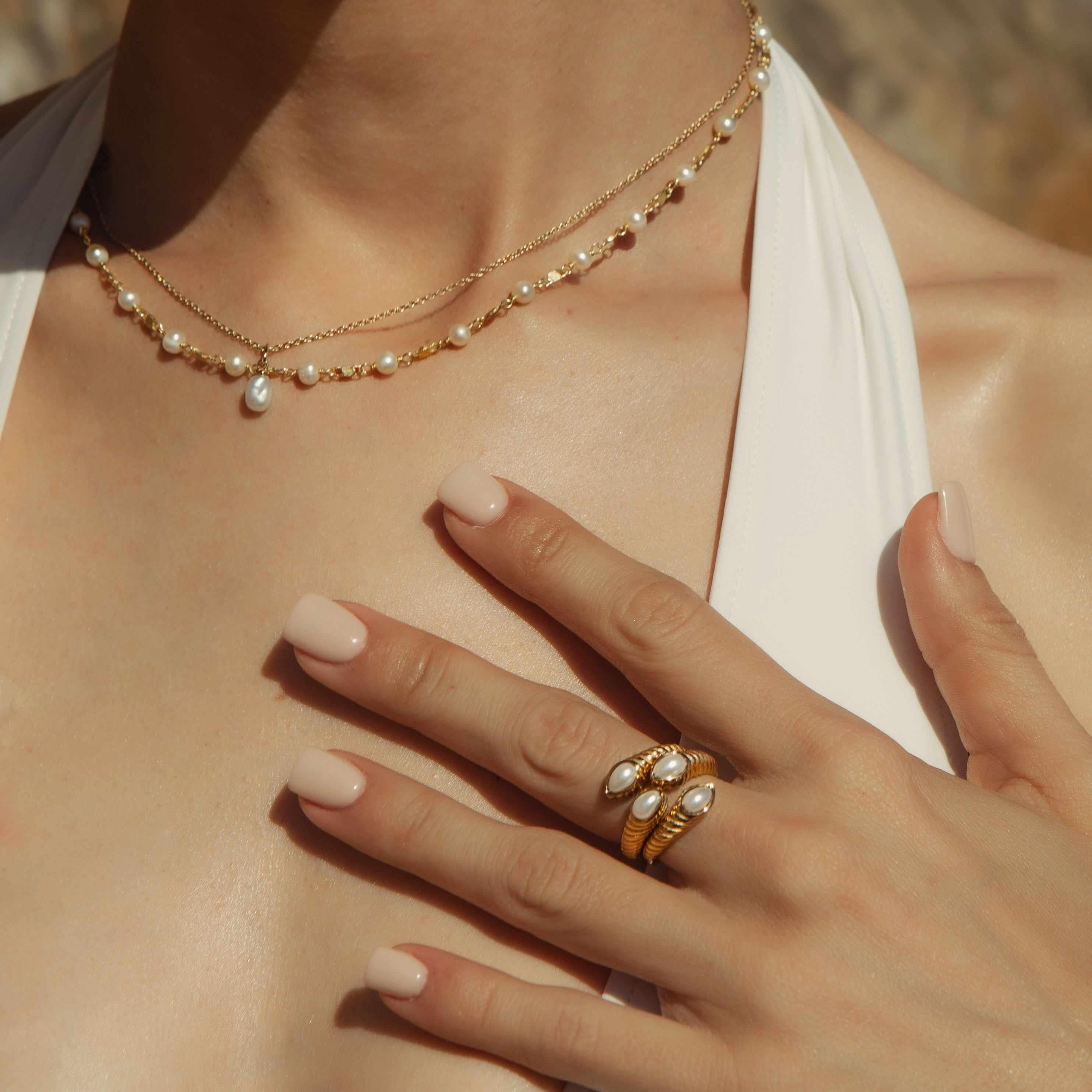 Tiel open tear drop ring - waterproof - Image 2