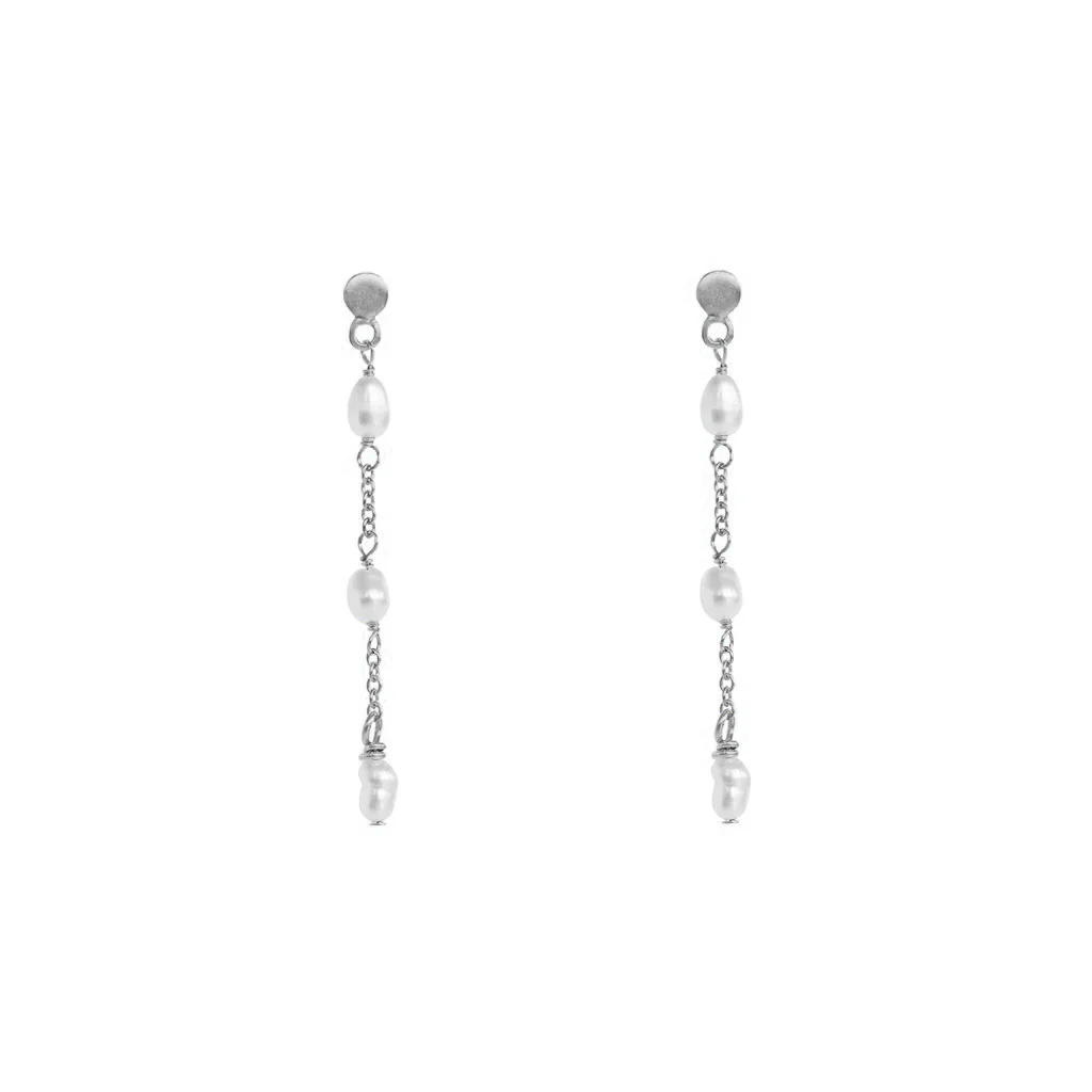 Tinley freshwater pearl gold earrings