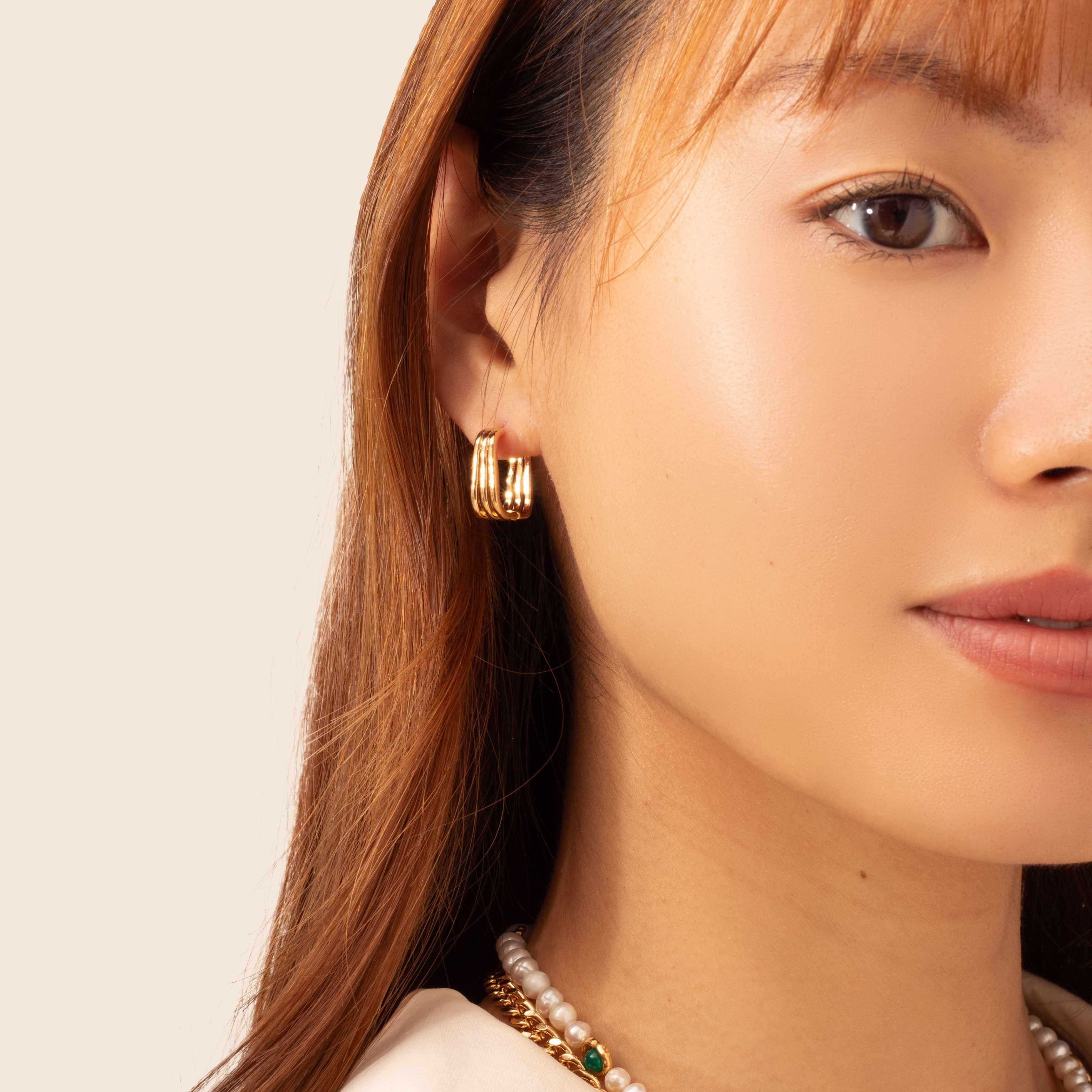 Trila Rectangle Hoops - Image 2
