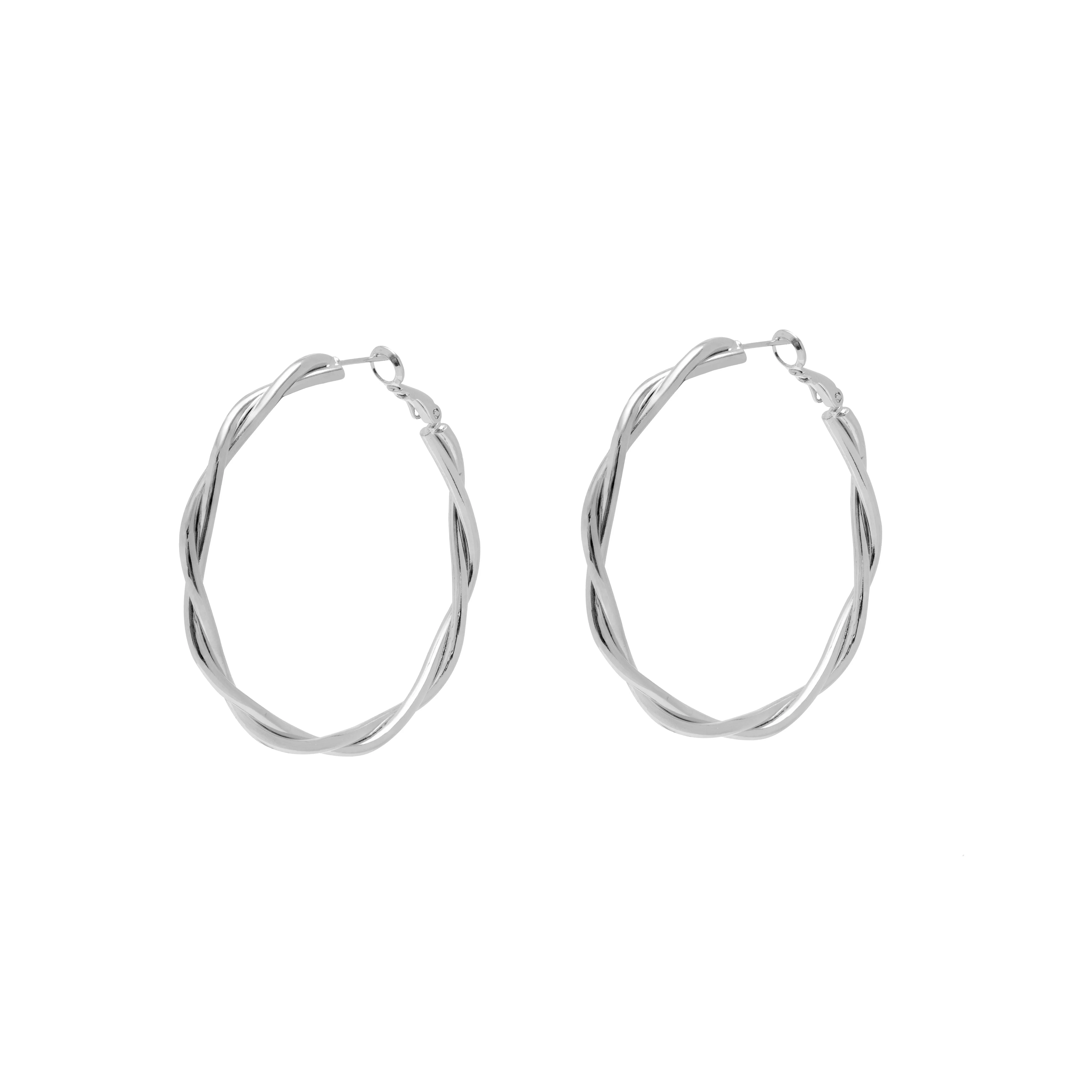 Twist fashion hoop earrings - Image 2