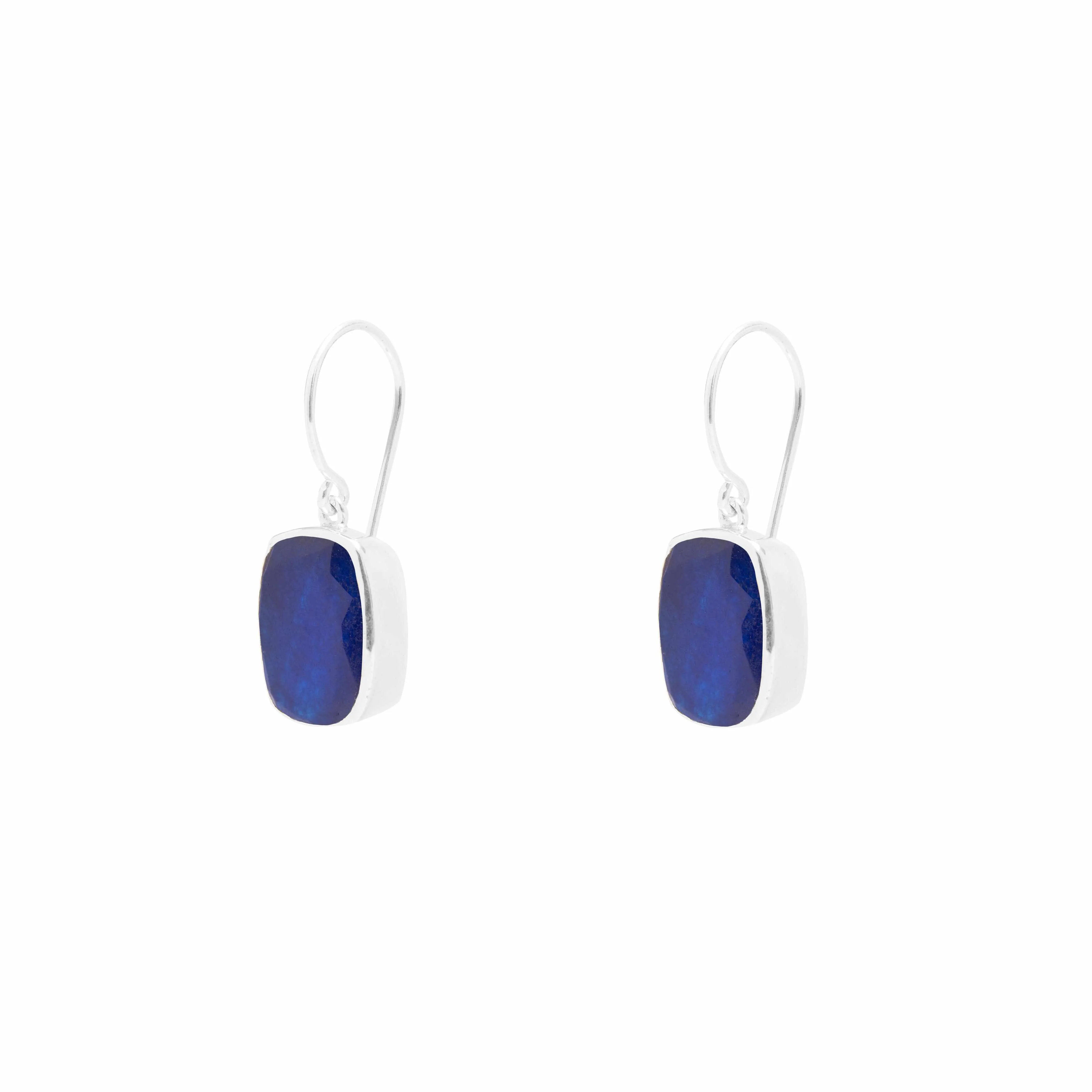 Valent rectangle drop semi-precious earrings - Image 5