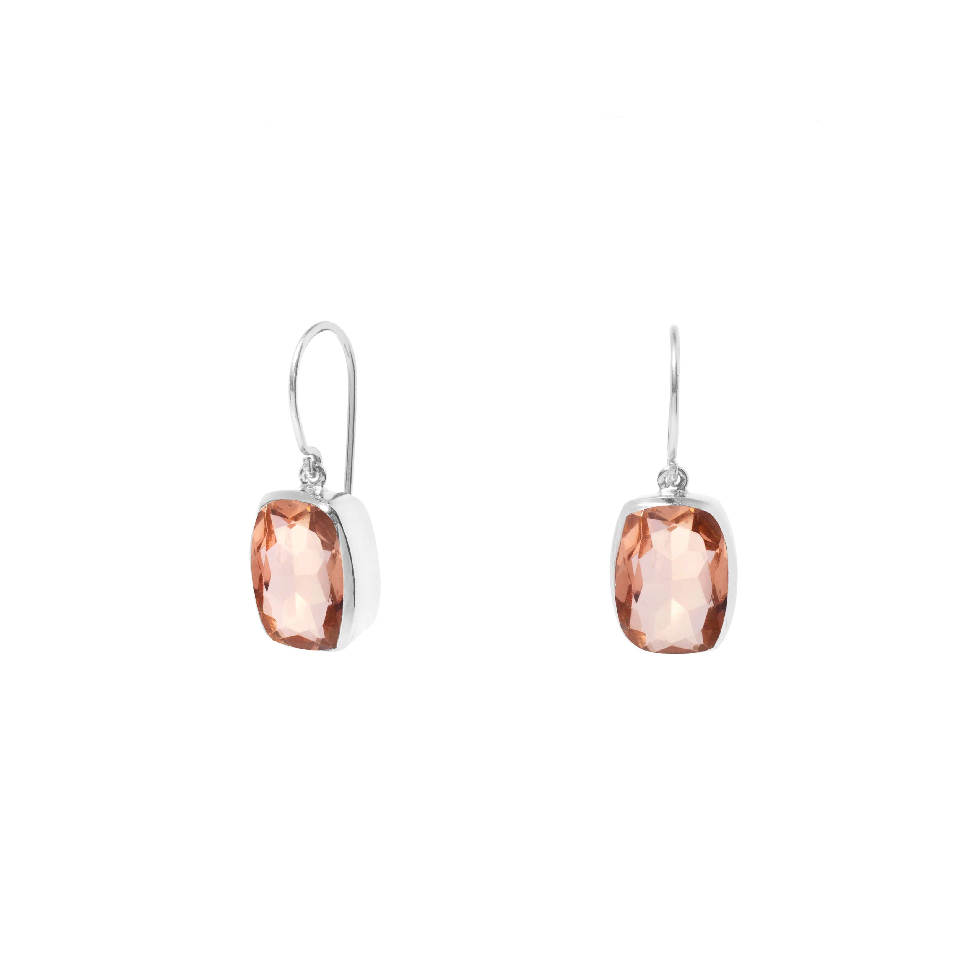 Valent rectangle drop semi-precious earrings - Image 6
