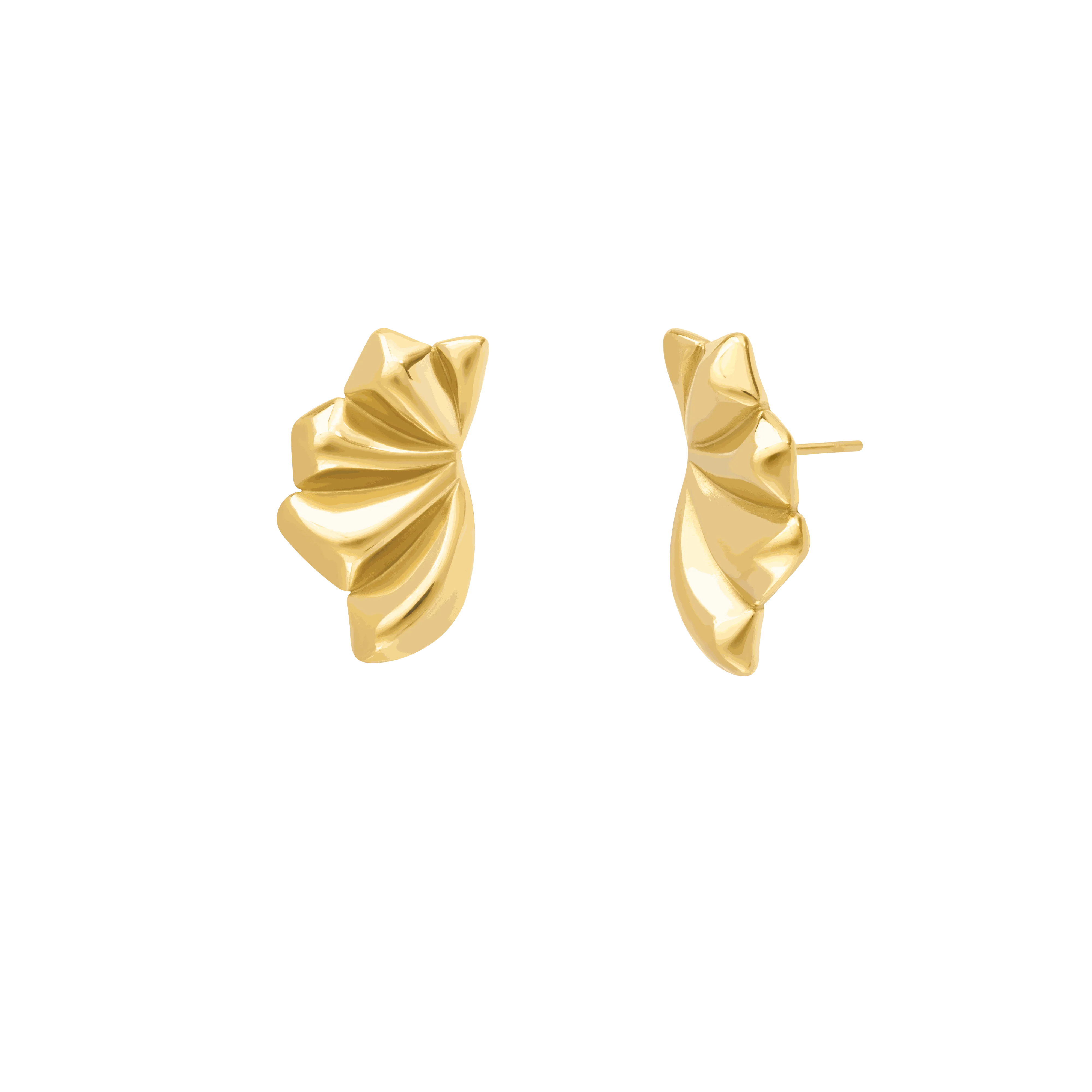 Velora shell earrings rhodium/gold plated - Image 2